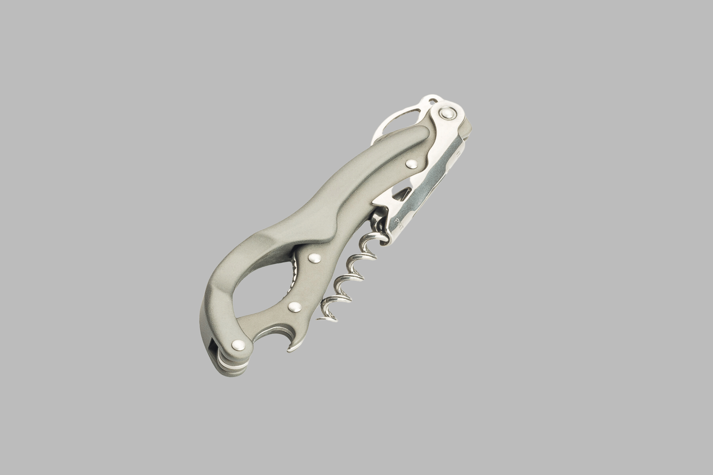 Morgan King Multi-Opener, Corkscrew, Bottle Opener, and Champagne Cork Removal Tool ( Titanium ) 